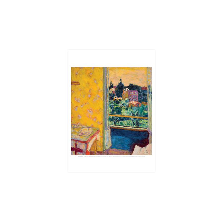 Poster - Pierre Bonnard, The Open Window, Yellow Wall