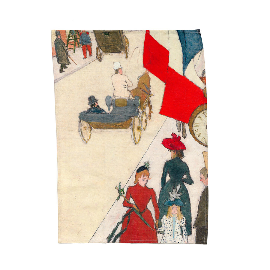 Tea Towel - Pierre Bonnard, Paris, Rue de Parme on Bastille Day