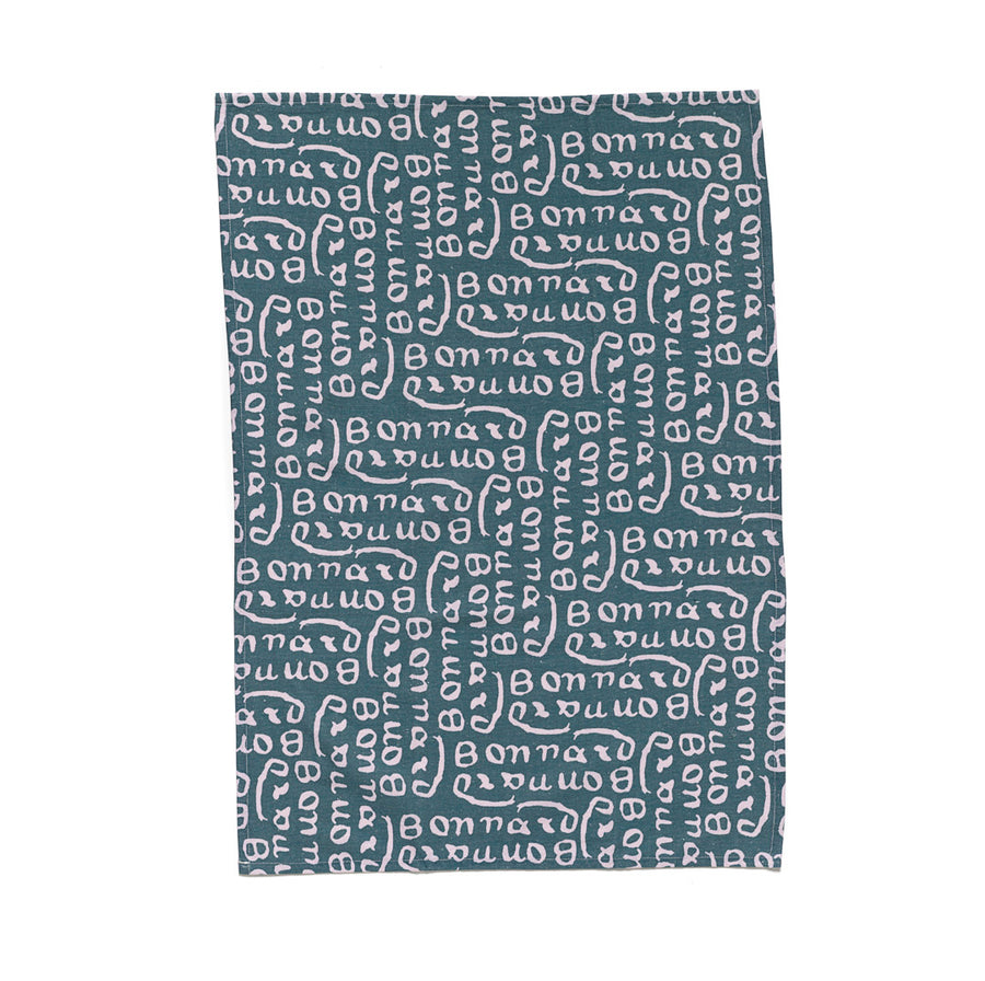 Tea Towel Set of 2 - Pierre Bonnard, Blue and Teal Signature