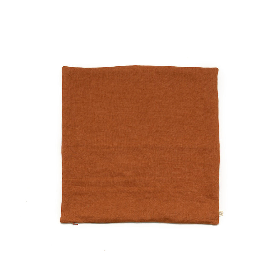 Washed Linen Cushion Cover - Caramel