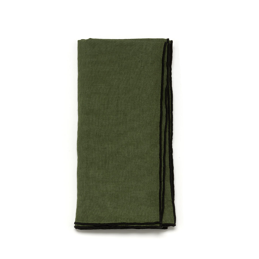 Napkin Set of 4 - Forest Green Amara Stitch