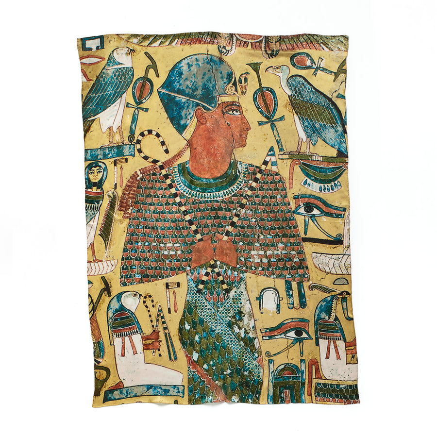 Silk Satin Scarf - Coffin Base Belonging to Temple Doorkeeper Ahmose (detail)
