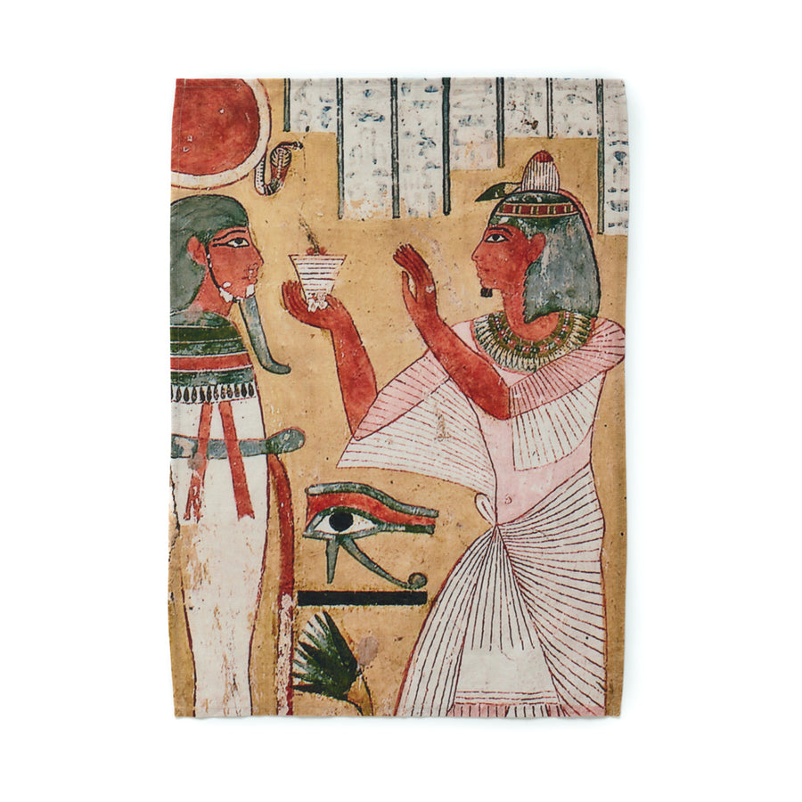 Tea Towel - Coffin Base Belonging to Temple Doorkeeper Ahmose (multiple figures detail)