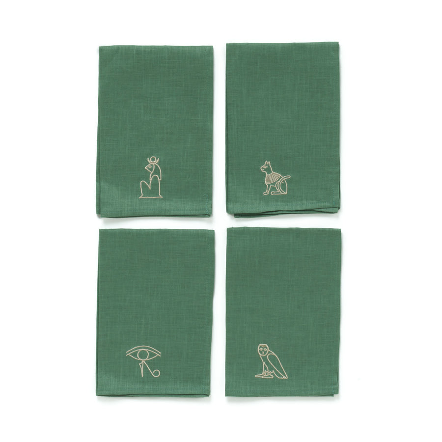 Embroidered Napkin Set of 4 - 2 Colours