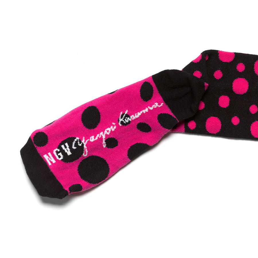 Socks – Yayoi Kusama, Pink and Black Dots