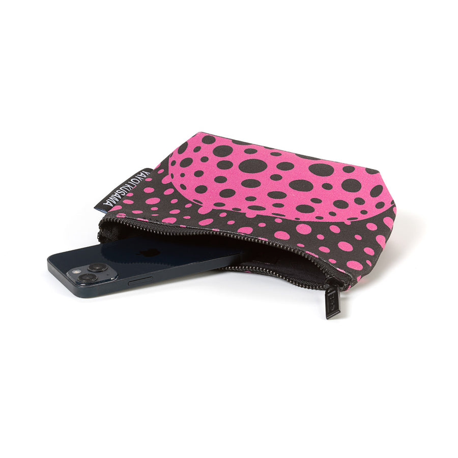 Pouches – Yayoi Kusama, Pink and Black Dots