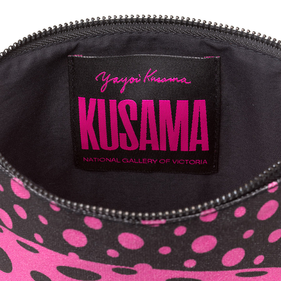 Pouches – Yayoi Kusama, Pink and Black Dots