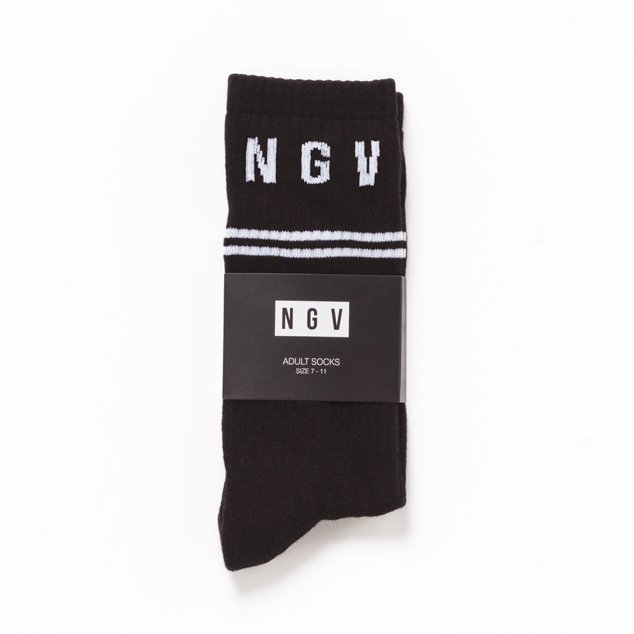 NGV Socks – Black Stripe