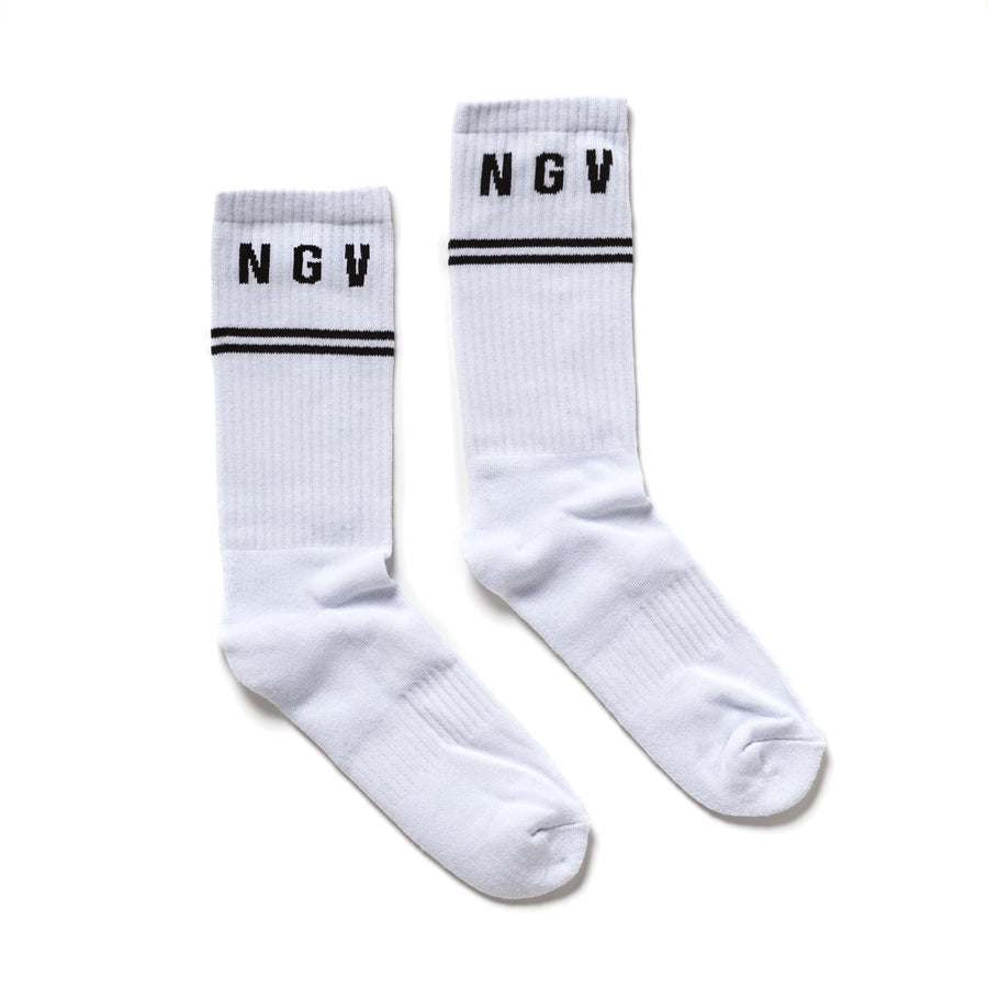 NGV Socks – White Stripe