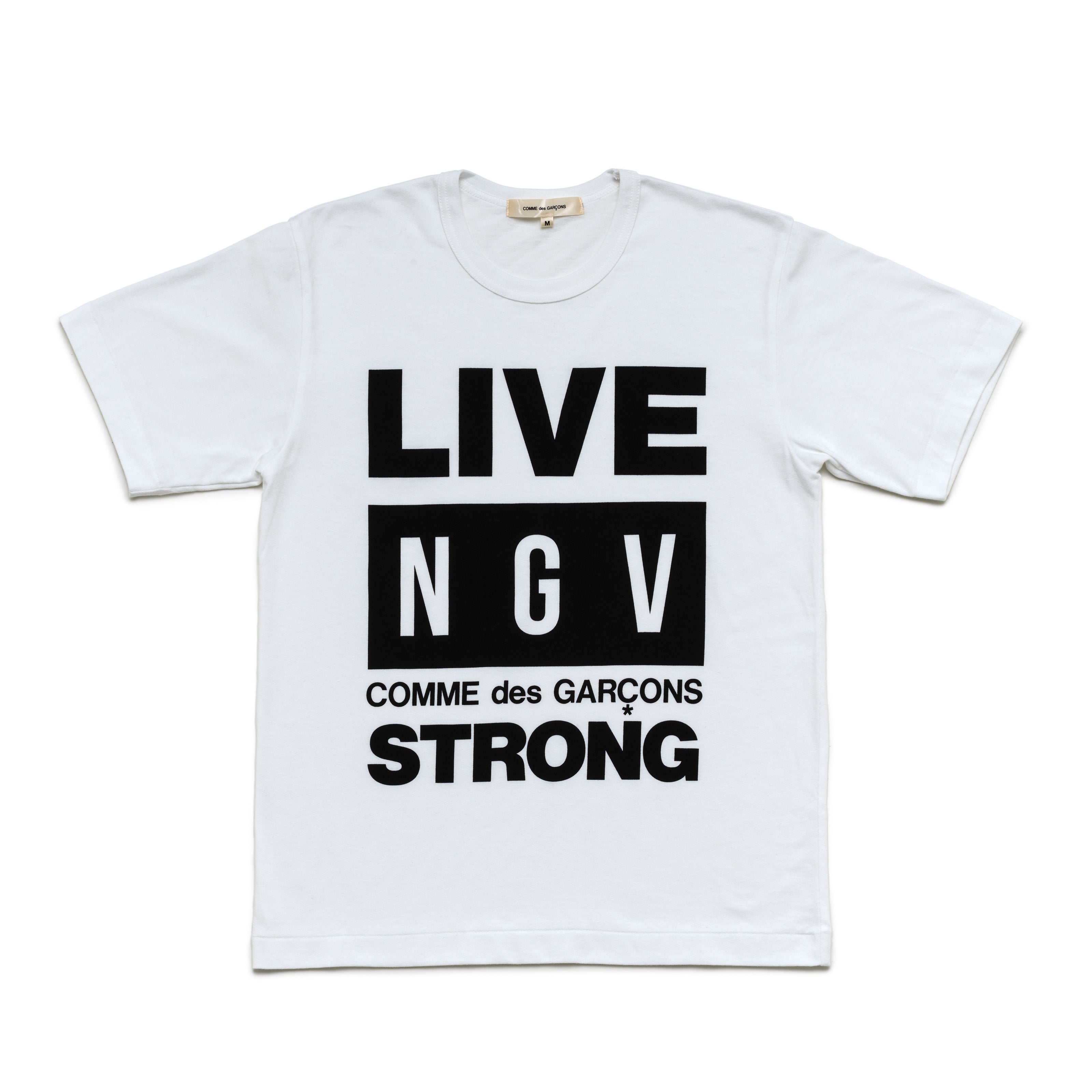 Ngv Text T-shirt – NGV x CDG LIVE STRONG – NGV design store