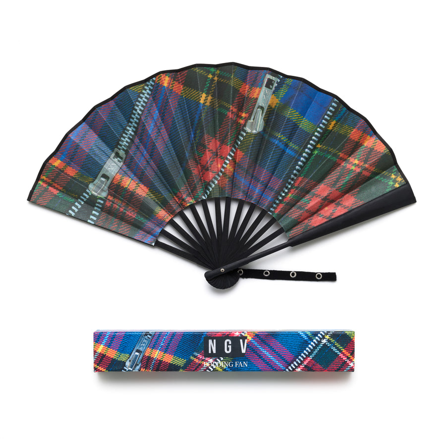 Folding Fan – Tartan