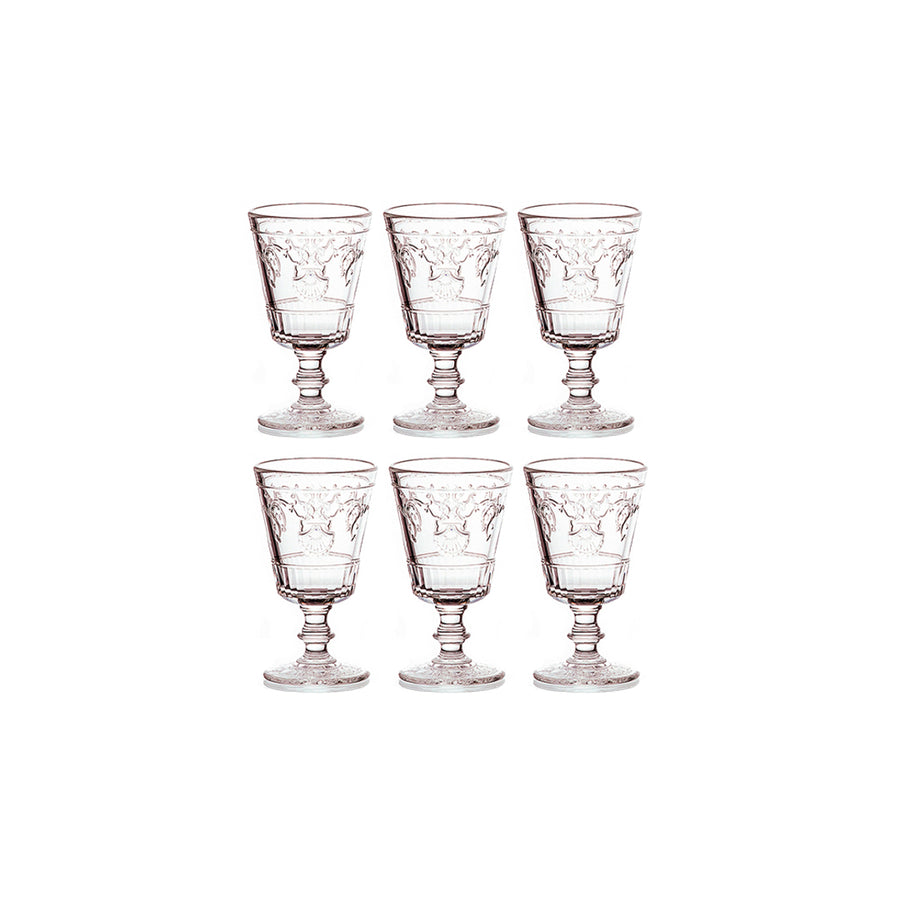 Set of 6 Versailles Wine Glass - 2 Sizes