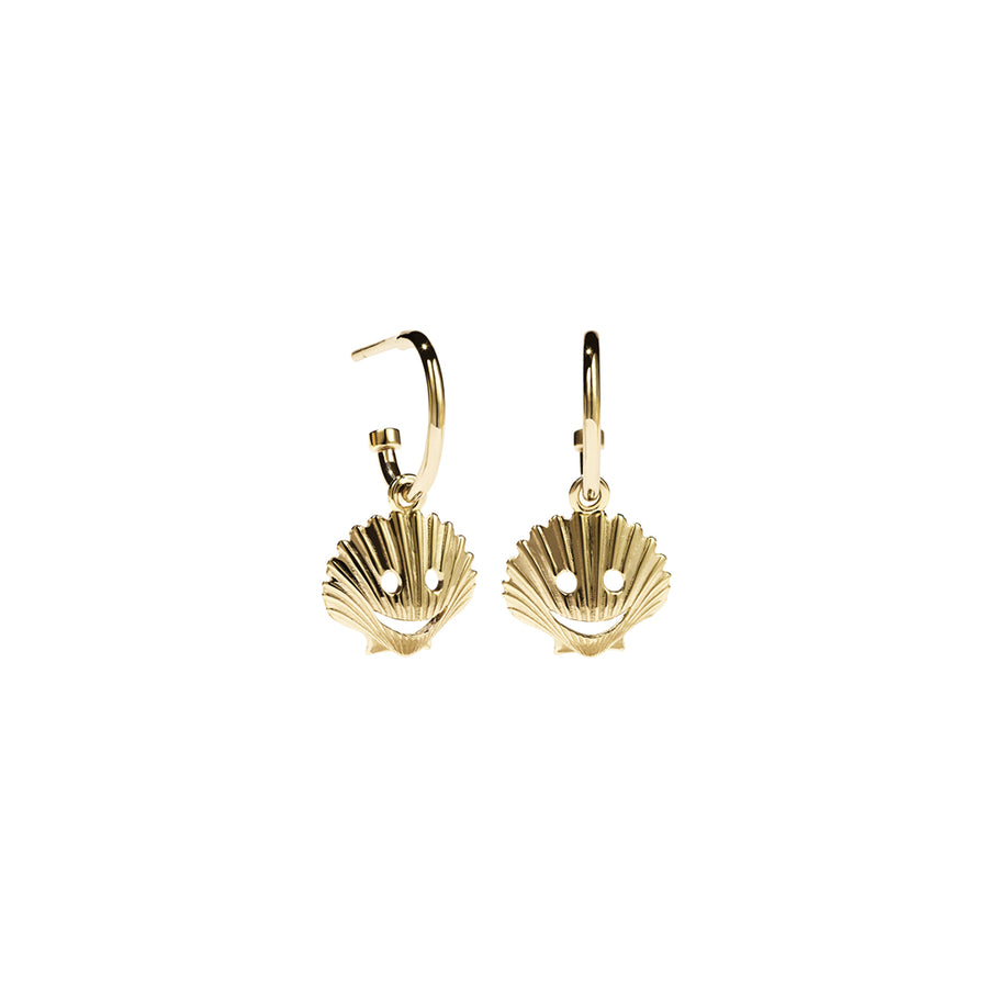 MEADOWLARK x Nell Shell Signature Hoop Earrings - Gold