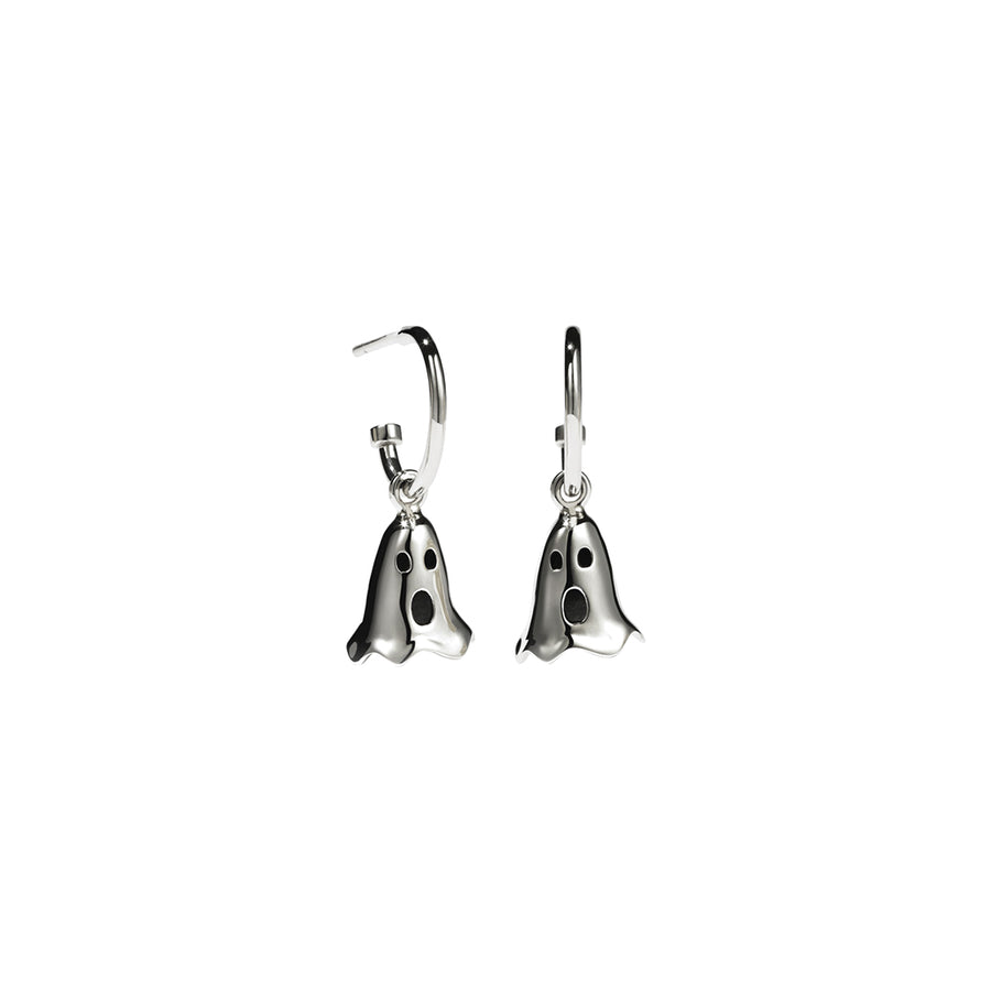 MEADOWLARK x Nell Ghost Signature Hoop Earrings - Silver
