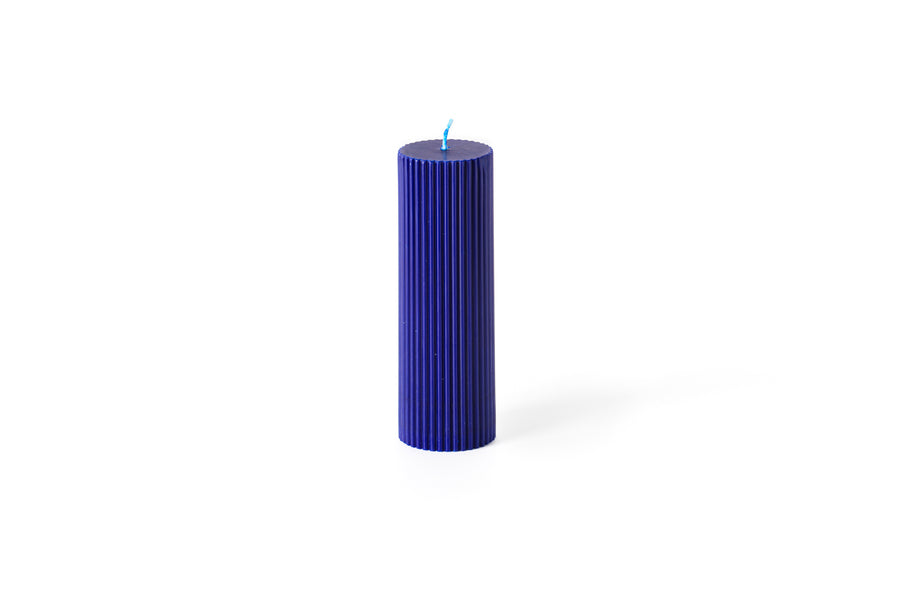 Wide Pillar Candle - Blue