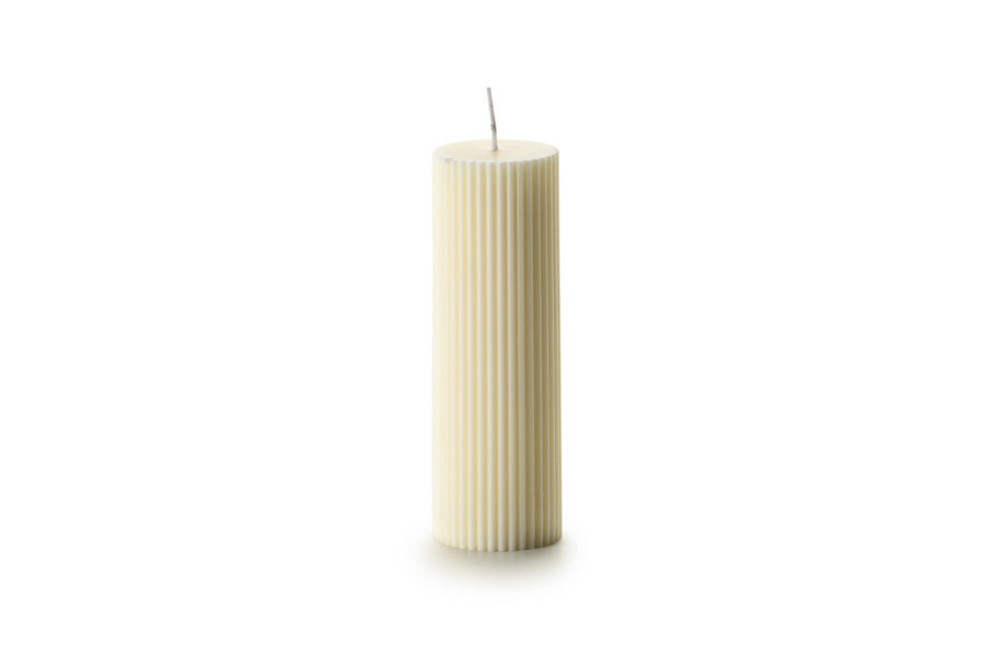 Wide Pillar Candle - Cream White