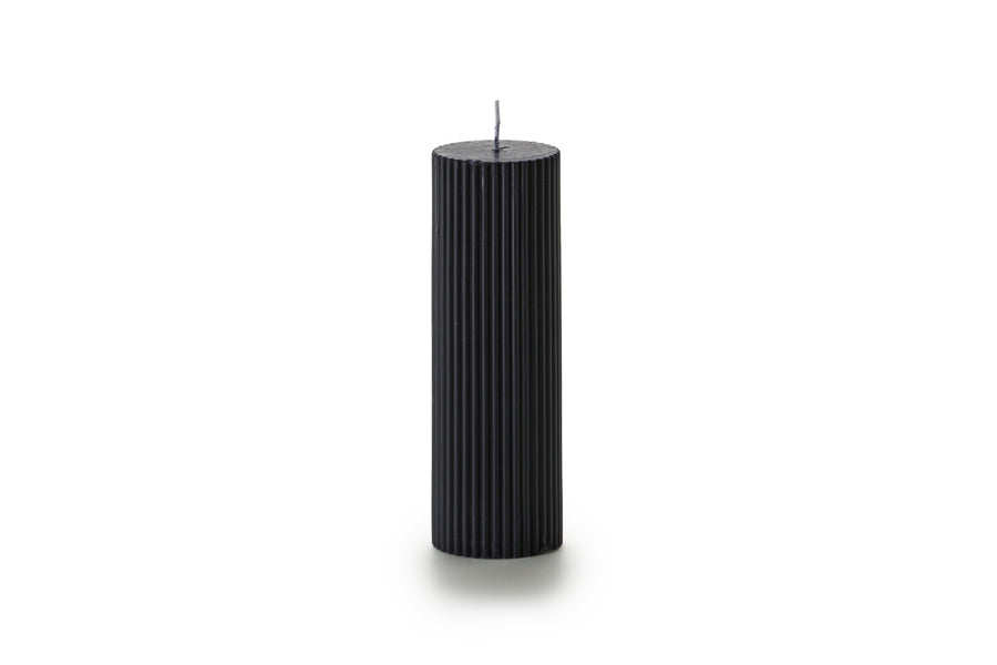 Wide Pillar Candle - Black