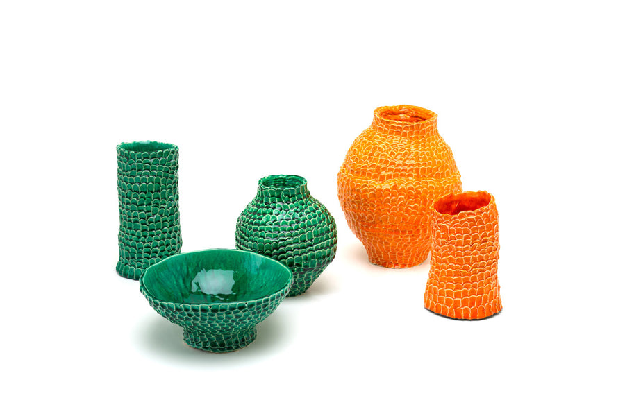 Turrin Designs - Orange Column Vase, Medium
