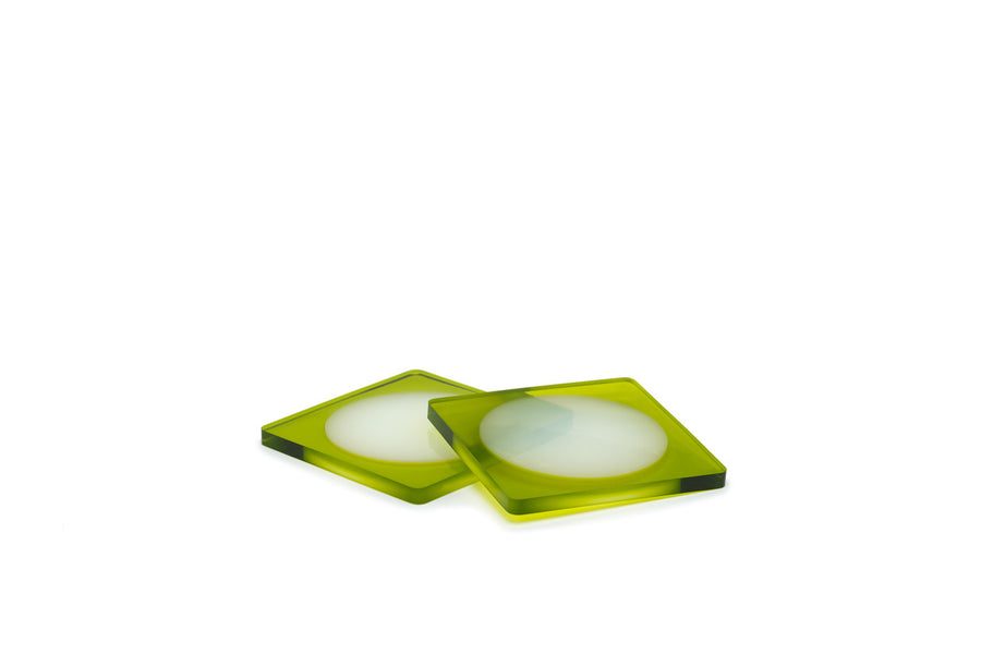 Chilimarini Resin Coasters - Green and White