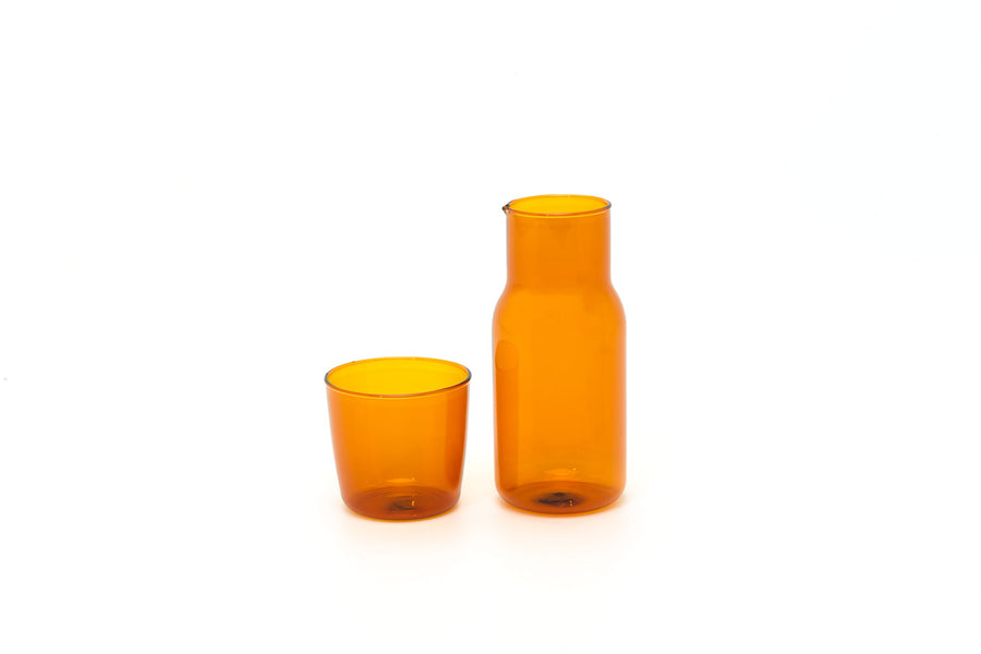 Carafe and Cup Set - Amber