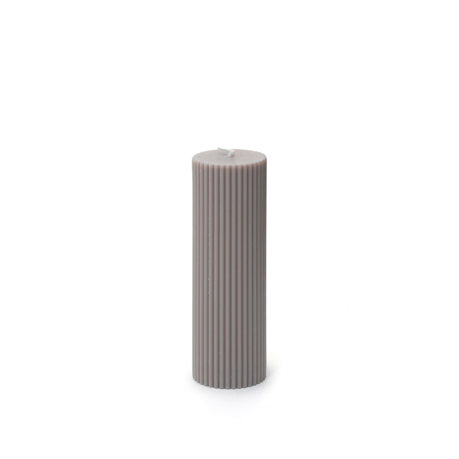 Wide Pillar Candle - Grey