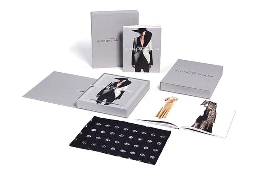 NGV Limited Edition - Two Hundred Years of Australian Fashion Art Book with silk scarf by Dion Lee
